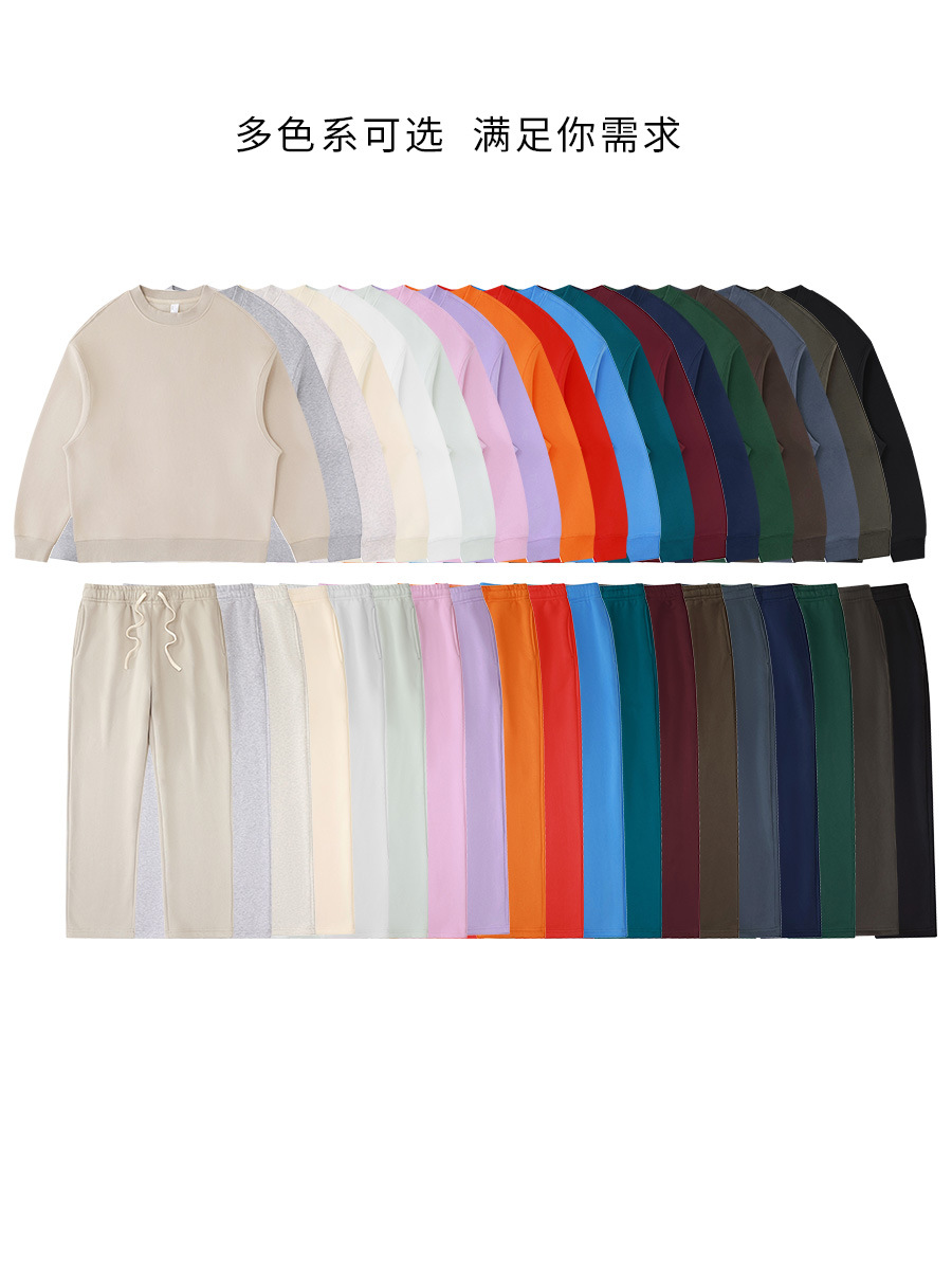 Transfronterizo americano de dos piezas de ropa de moda moda hombre juego deportivo de cuello redondo casual suéter de terciopelo hombre personalizado