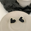 Silver needle, retro three dimensional earrings heart-shaped, silver 925 sample, internet celebrity