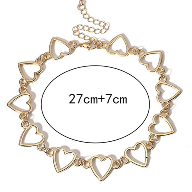 Wholesale Jewelry Exaggerated Simple Style Heart Shape Alloy Choker display picture 5