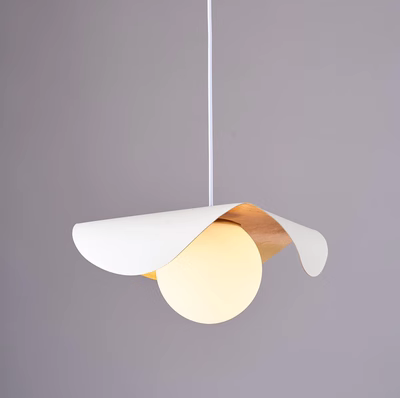Diámetro blanco 60CM + campana de vidrio blanco leche