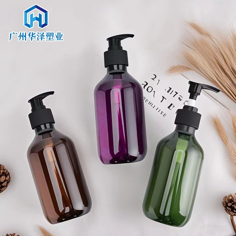 500ml shampoo bottle pet plastic lotion shower gel bottle press type cosmetic bottle divided into bottles