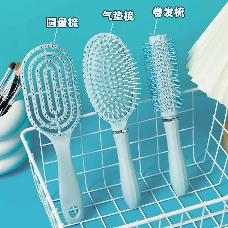 Peine esponjoso, peine de colchón de aire, peine de cabello rizado, peine de tubo de cabello largo especial para mujer, peine de masaje doméstico para mujer, peine de costillas