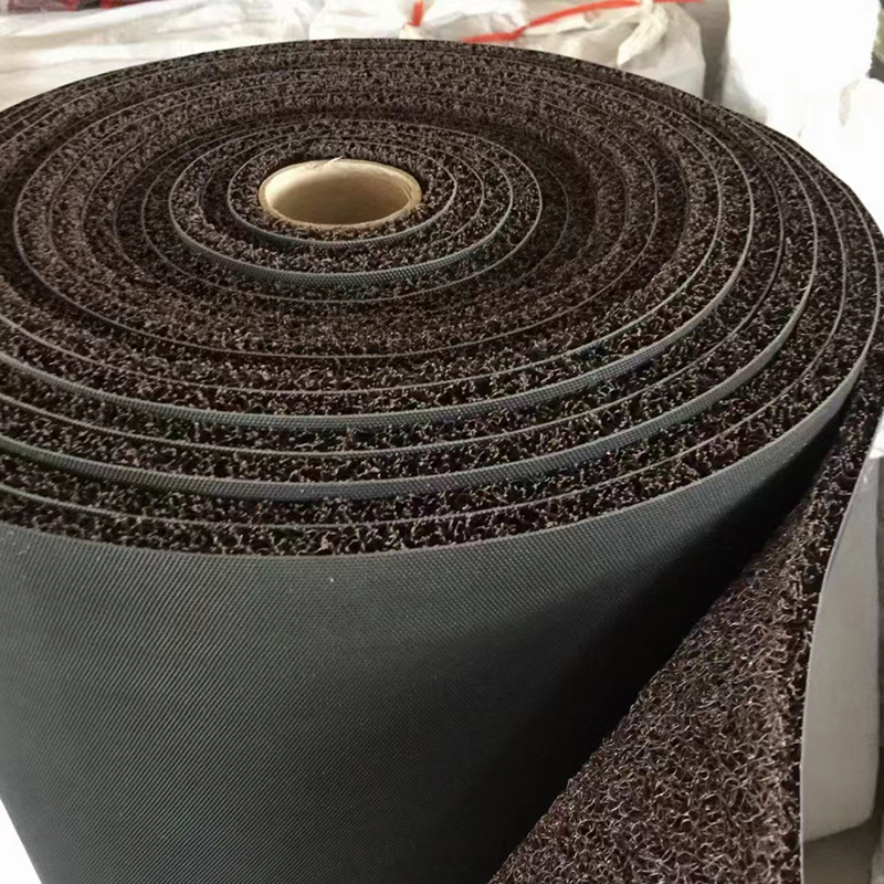 PVC Wire Loop – Universal Car Carpet - 12mm-thick-nail-free-coffee-color-10512mroll