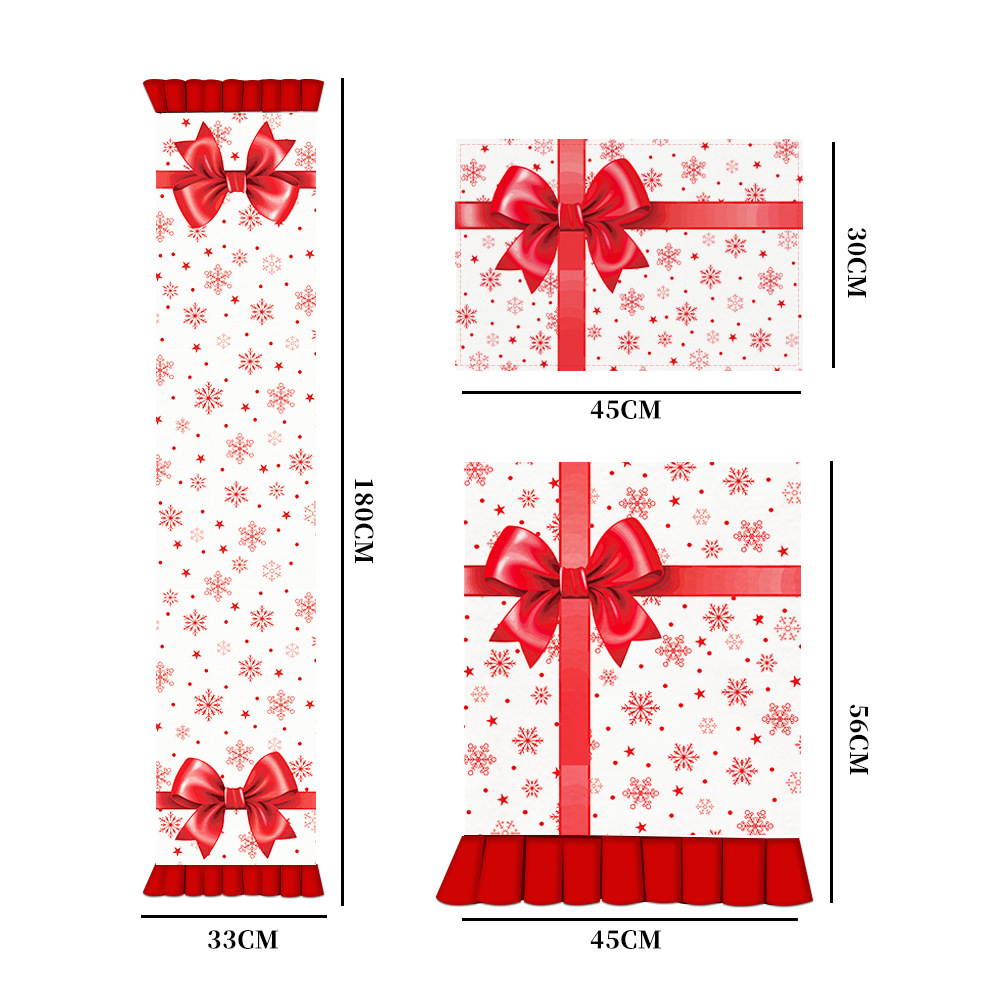 Cross-border nuevo conjunto de bandera de mesa de Navidad de cocina escenario de mesa de comedor decoración de regalos al por mayor image 5