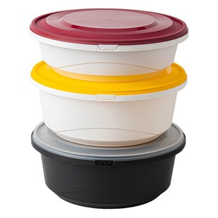 Saizhuo boiled fish pickled fish packing box round high-end takeaway fast food box plastic disposable lunch box large