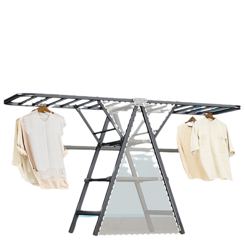 Percha de secado plegable para piso doméstico dormitorio balcón percha de secado para bebés interiores colgante de secado frío colcha de secado artefacto mágico image 6