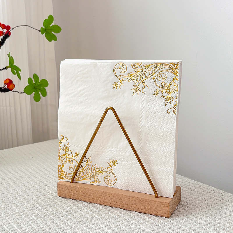 Cross-Border Gold-Edged Creative Printed Napkins, New Party Napkins, Simple and High-End Disposable Napkins Cross-Border Gold-Edged Creative Printed Napkins, New Party Napkins, Simple and High-End Disposable Napkins