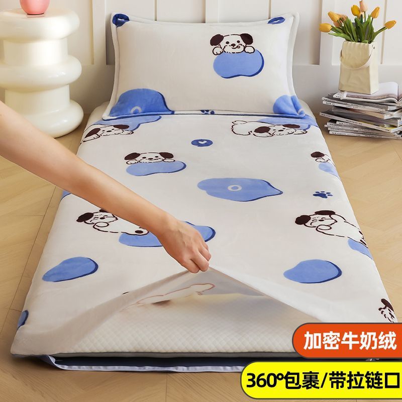 Leche de veludo dormitorio estudiante colchón de coral 90x190 colchón de invierno