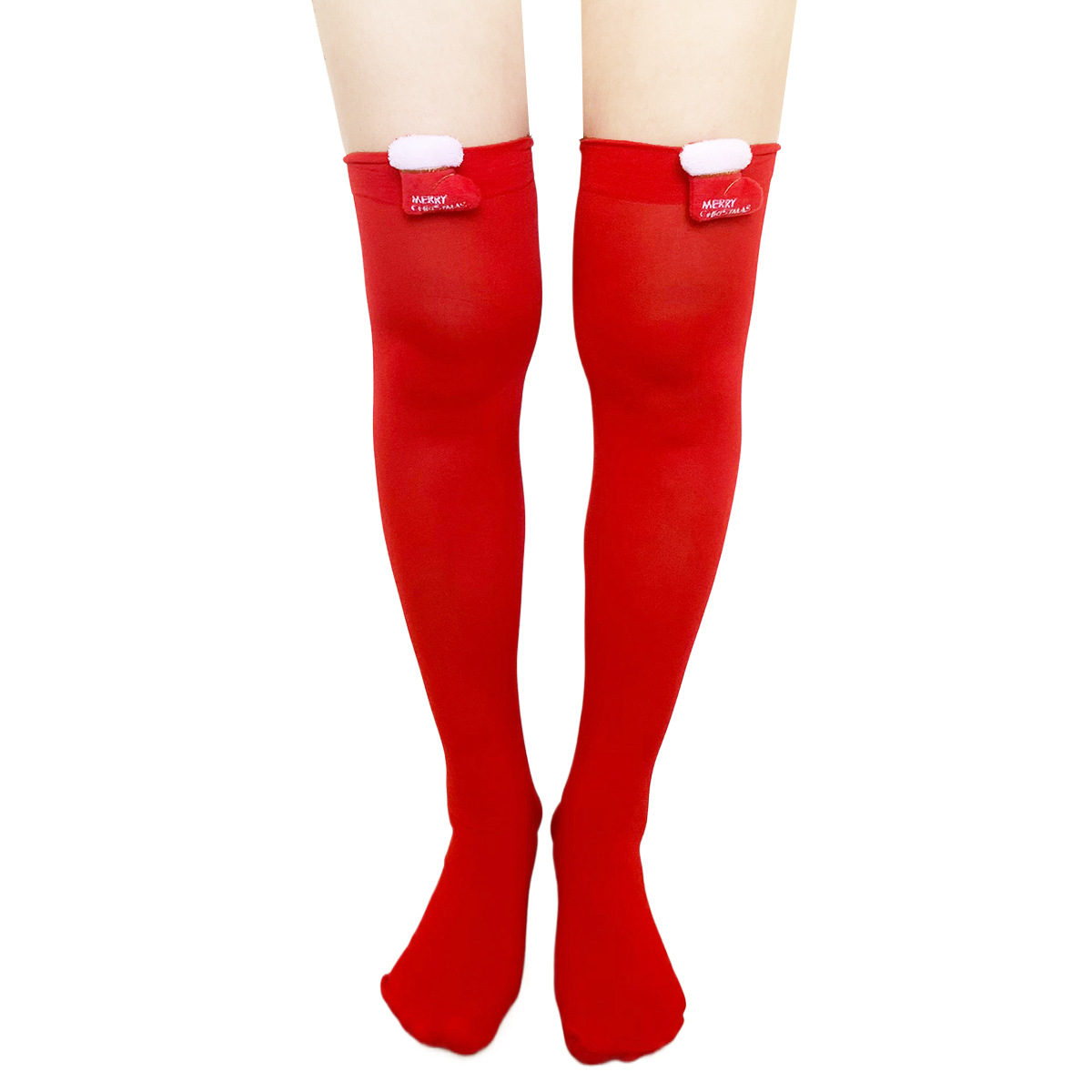 Medias de Navidad fabricantes transfronterizos en stock Medias de Halloween vacaciones vestir ropa accesorios rayas sobre la rodilla Calcetines