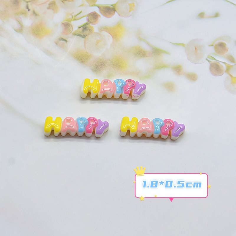 미니 영어 알파벳 플레이트 수지 쥬얼리 수제 DIY 착용 갑옷 헤어핀 의류 휴대 전화 액세서리 장식