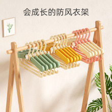 新款卡通可爱儿童衣架 PP材质伸缩家用晾衣架多功能款厂家现货