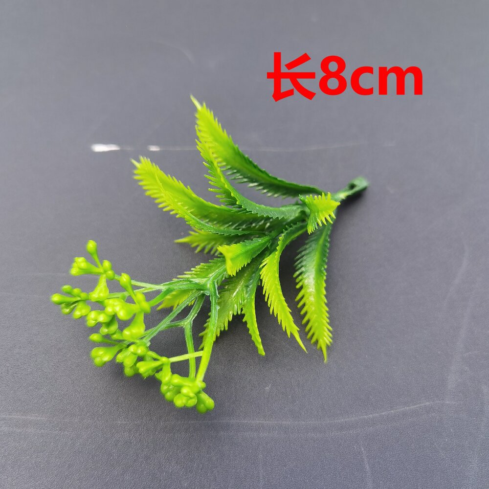 Imitación de hojas verdes hierba de agua hoja persa decoración de flores de boda pared flor de pecho accesorios de muñeca flores diy accesorios hechos a mano