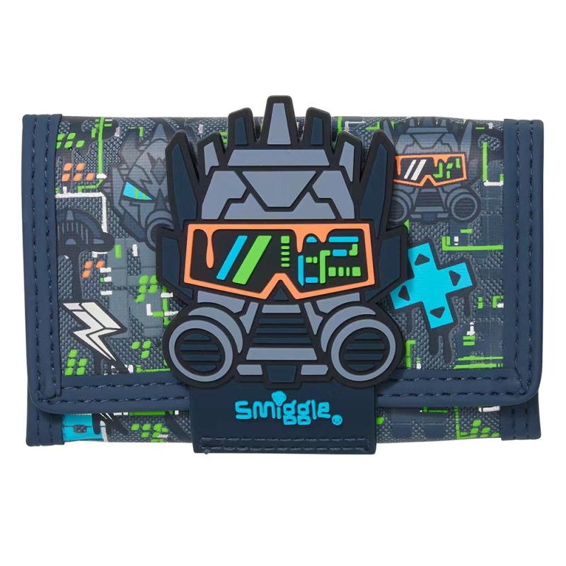 Gray mecha mask wallet