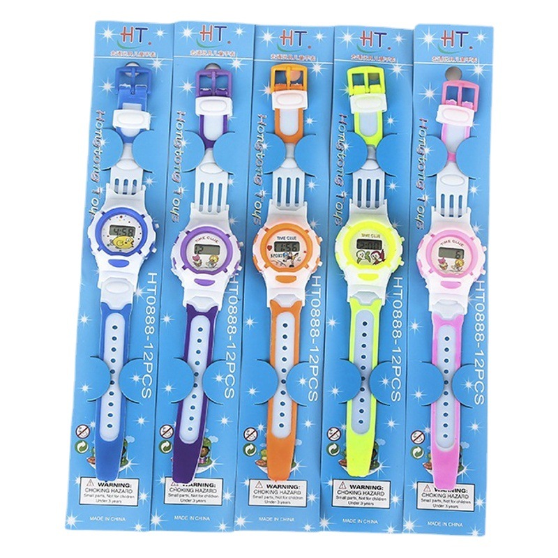 Reloj electrónico para niños de moda para estudiantes multi-color dos yuanes tienda puesto suministro creativo pequeños regalos al por mayor