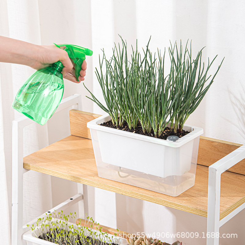 狭いタイプのベランダの自己吸水の植木鉢の怠け者の栽培の野菜のたらいの小型の長方形の家庭用窓は多肉の溝に沿って植木鉢を植えます。|undefined