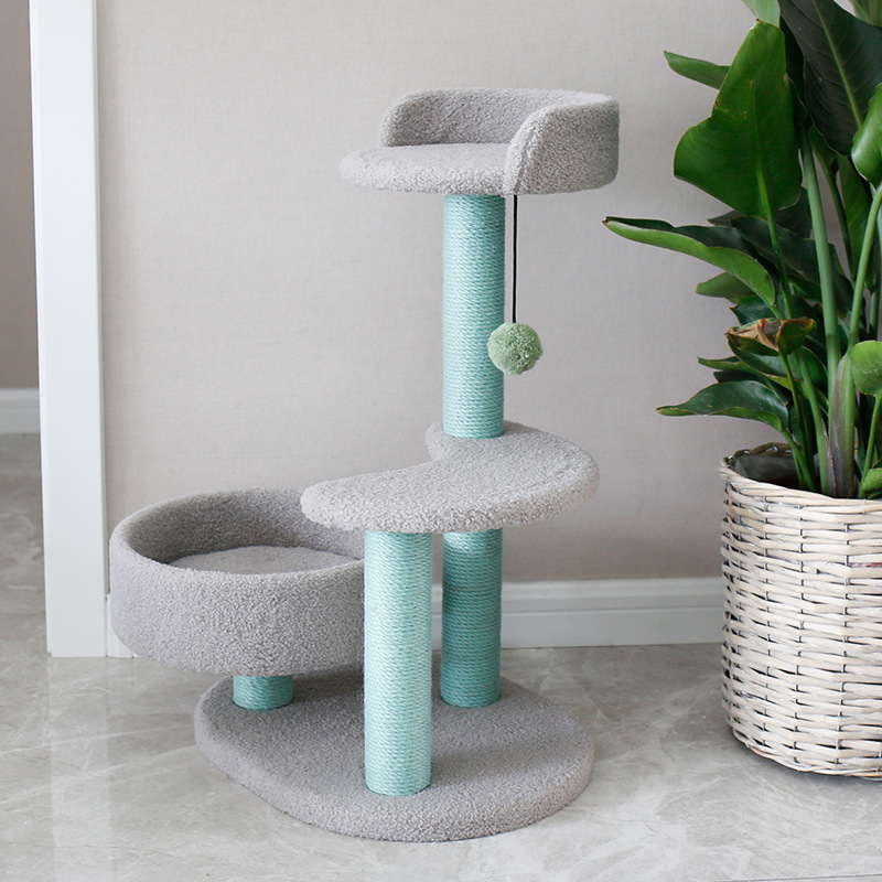 迈北彼多层猫爬架宠物猫窝猫树一体立式剑麻抓柱猫咪抓板跳台玩具