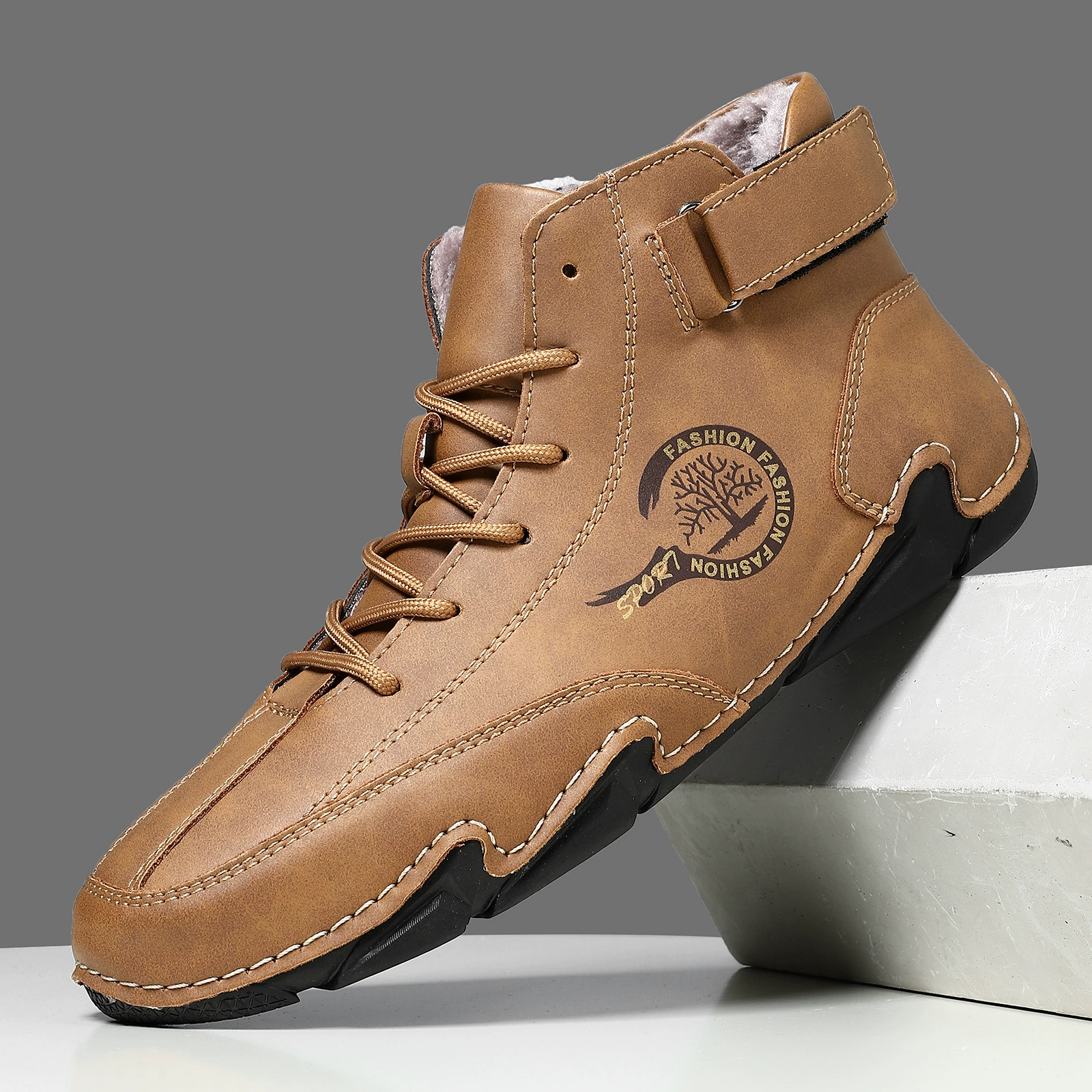 Осенне-Зимняя Теплая мужская повседневная обувь, короткие сапоги, независимая подставка для отдыха на открытом воздухе, мужские и женские сапоги на флисовой подкладке, мужская обувь больших размеров, ботинки Martin