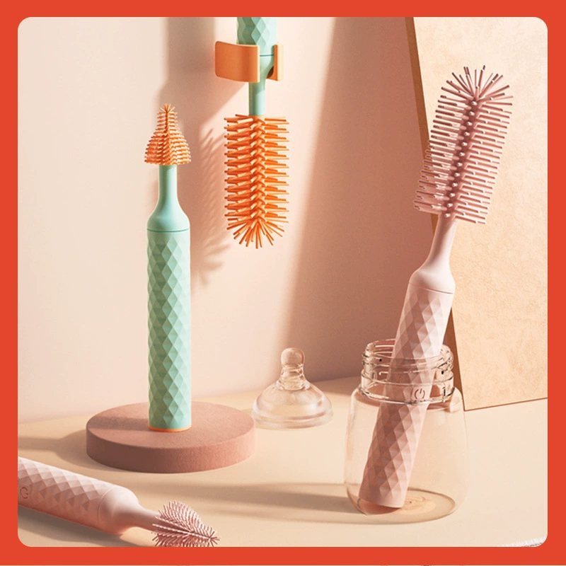 Electric silicone children's bottle brush