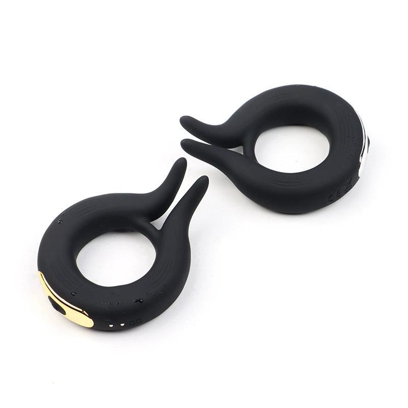 Magnetic USB Rechargeable Vibrating Rabbit Ear Lock Ring, 10-Frequency Delay Ring — detail image 7