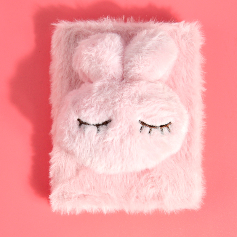 Regalos creativos de peluche A6 páginas de color cuaderno de mano de cabello largo monstruo de peluche cuaderno creativo tendencia diario al por mayor