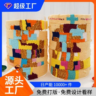 加工定制跨境爆款编织手链女小众高级感毛线编织手串秋季新款手饰