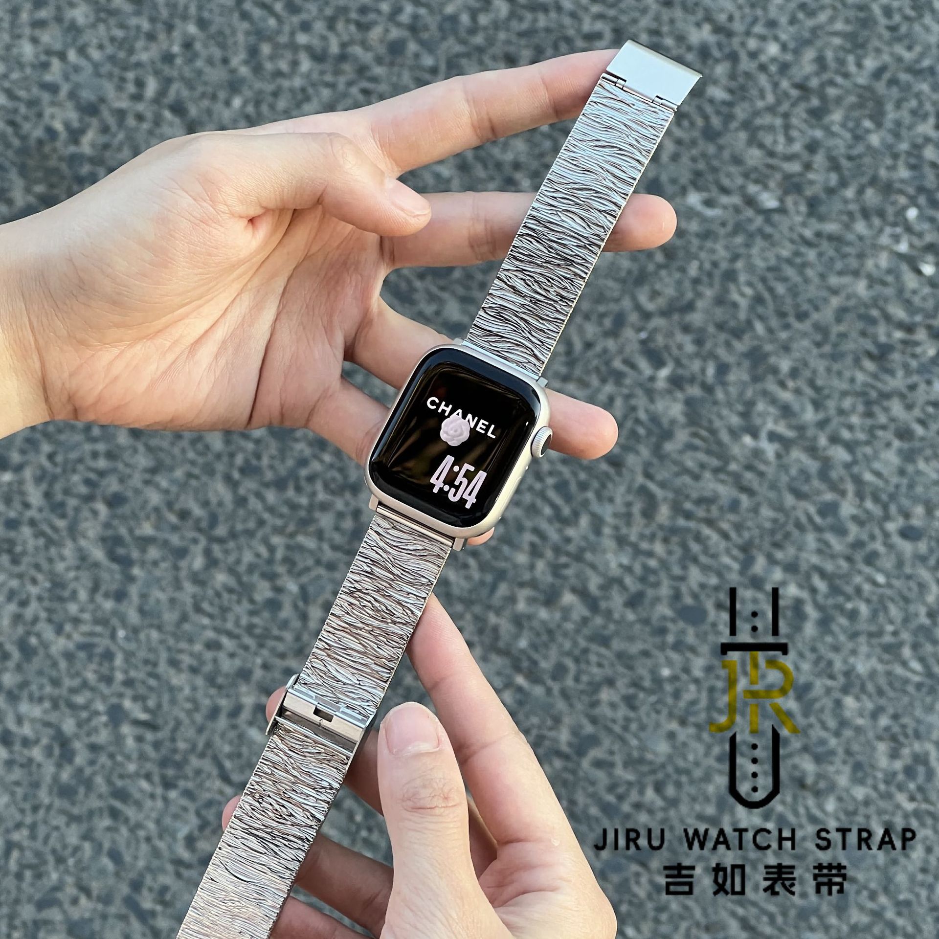 Wave steel strip suitable for Apple watch iwatch7/8/9/10 SE summer…