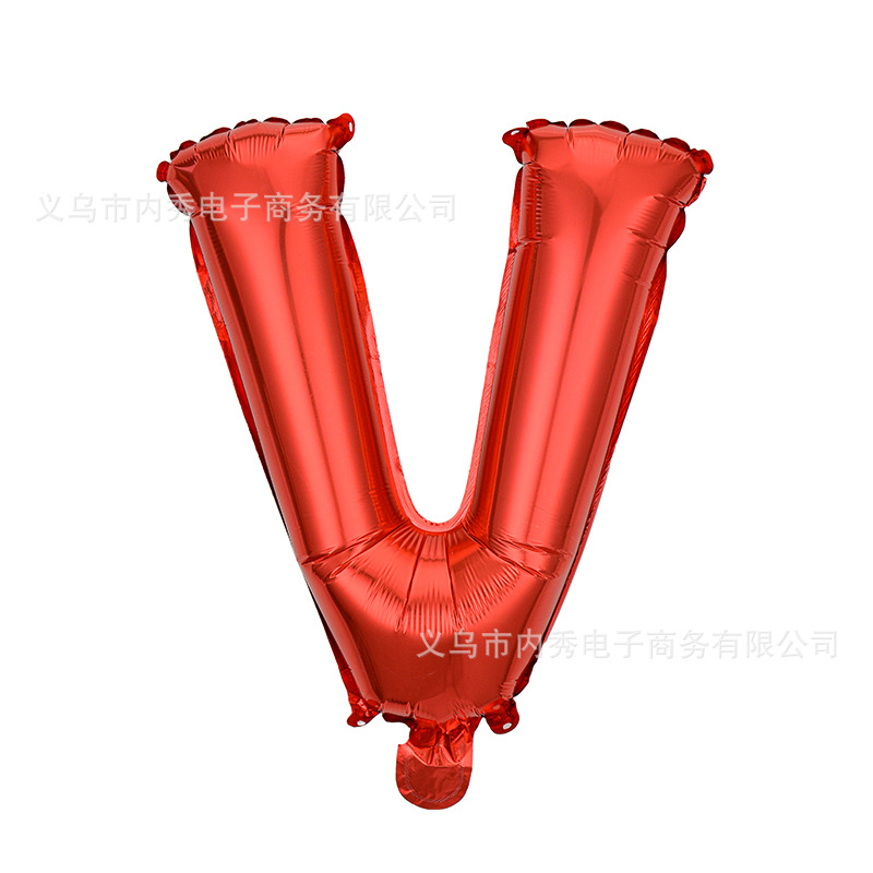 Estilo americano Delgado 16 pulgadas inglés carta globo pequeño tamaño A- Z cumpleaños boda habitación decoración aluminio película globo al por mayor