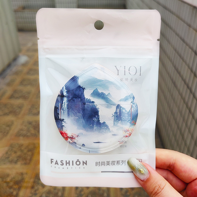 Guofeng gran marshmallow XL seco y húmedo gota de agua de doble uso gran pastel de polvo sensación de aire súper suave no comer polvo líquido base