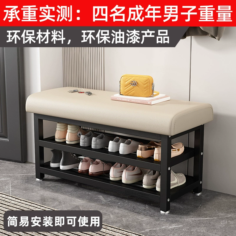 J^Табурет для смены обуви из кованого железа, полка для обуви с мягкой подушкой для домашней двери, табурет для смены обуви, табурет для входа, шкаф для обуви на входной двери