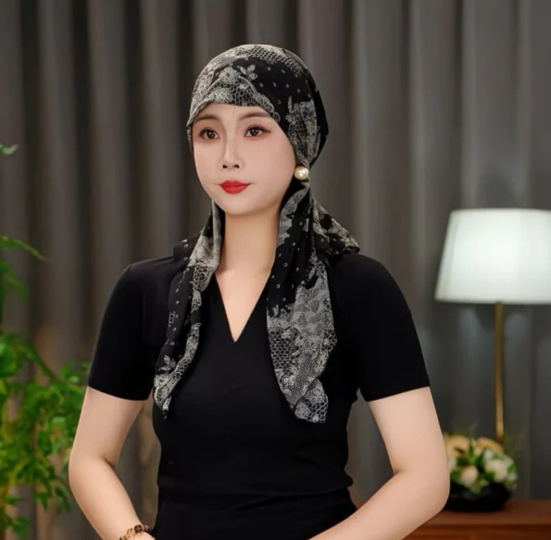 【蝶舞】休闲薄款潮流洋气飘带帽子女百搭碎花帽遮白发四季透气|undefined