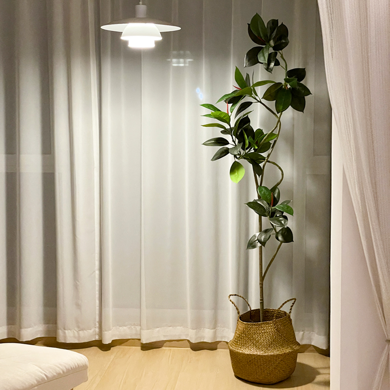 仿真绿植橡皮树室内客厅绿金刚仿生假植物高端轻奢大型落地盆栽