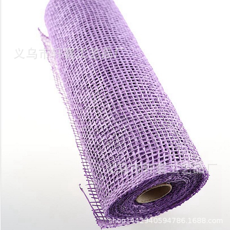 Cinta de malla de lona PP malla de plástico malla de embalaje de flores Amazon Navidad decoración de la puerta de malla