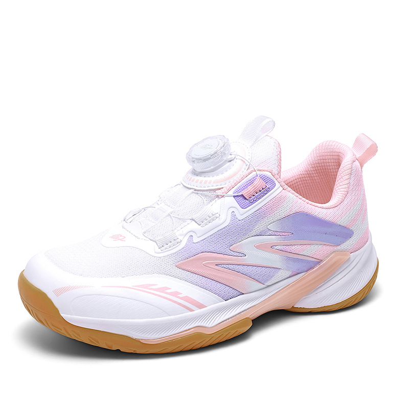 Zapatos de bádminton transfronterizos cómodos y transpirables zapatos deportivos de malla para niños zapatos de entrenamiento de perilla de amortiguación para hombres y mujeres zapatos de tenis de mesa
