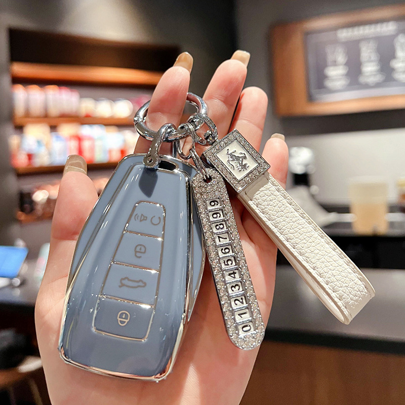 Geely [회색] + 흰색 로프 + 실버 번호판