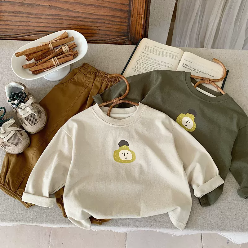 男童t恤长袖儿童上衣纯棉秋季2025童装小童男孩体恤潮童春秋衣服