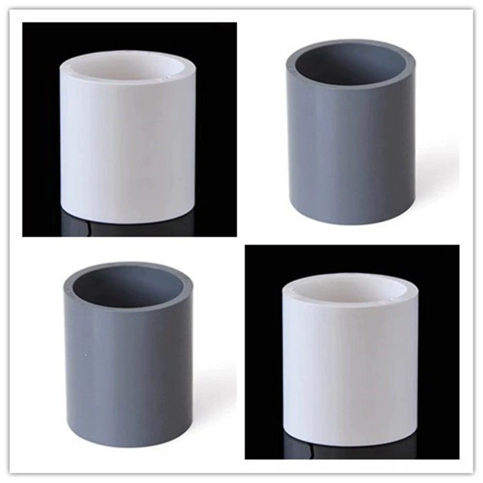 Прямой PVC-переходник утеплённый белый и серый 20–110