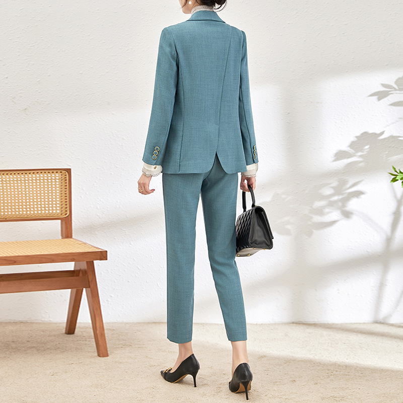 GraceChic 2401107-Nanyou Blazer elegante professionale di alta qualità + pantaloni a gamba dritta, abito da donna in due pezzi_voghion.com