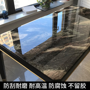 4mil transparent furniture film table top high temperature resistant table film coffee table silicone film marble transparent protective film