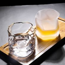 无铅水晶玻璃杯不规则扭曲杯商用洋酒杯威士忌鸡尾酒杯水杯牛奶杯