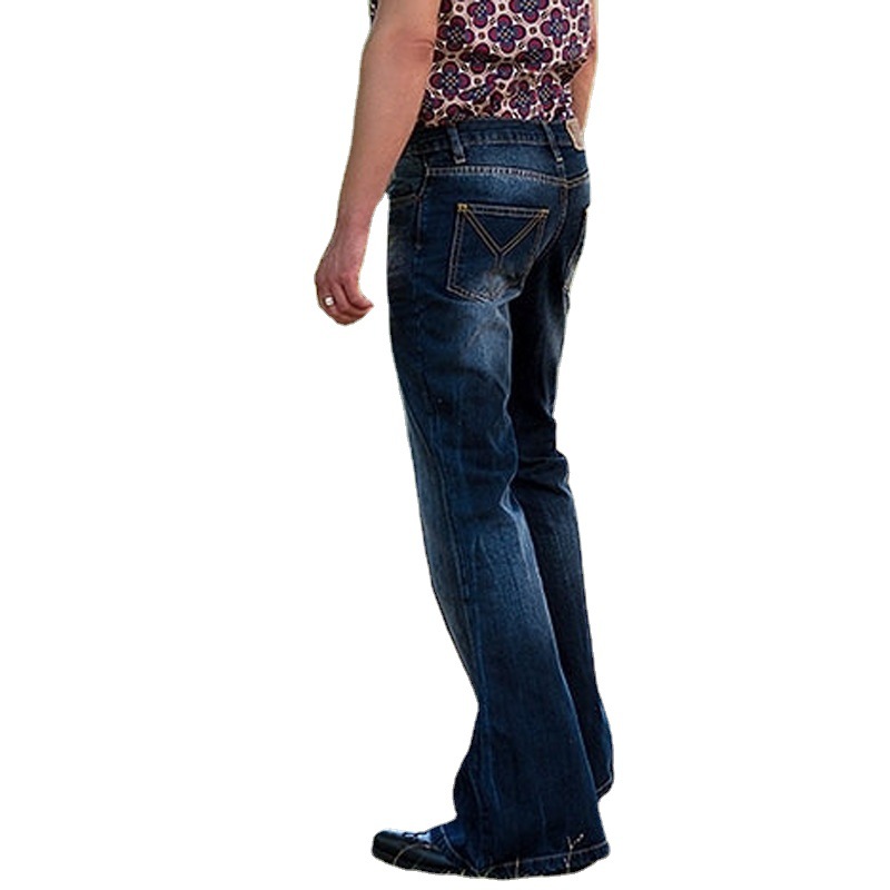 Pantalones acampanados casuales de los hombres europeos y americanos pantalones vaqueros juveniles