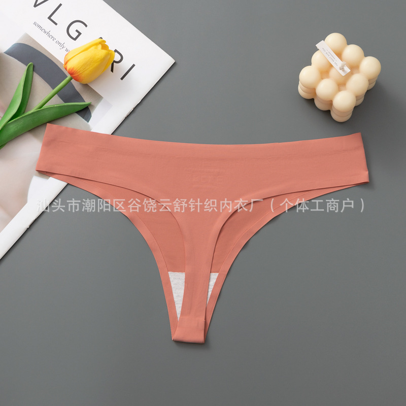 Comercio exterior transfronterizo de color sólido leopardo hielo sin marcas pantalones íntimas femeninas delgadas y transpirables pantalones íntimas de damas al por mayor