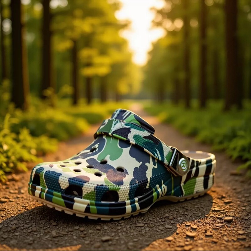 Classic Celebrity Style Camouflage 2026 Hot-Selling New Unisex Parent-Child Beach Shoes, Clogs, Women's Sandals, Men's Slippers