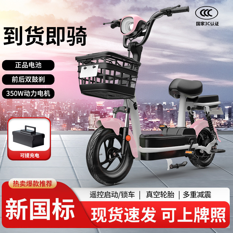 Nuevo coche eléctrico Phantom bicicleta eléctrica para adultos bicicleta eléctrica para trabajar coche de batería pequeña para hombres y mujeres caja de batería extraable de dos ruedas