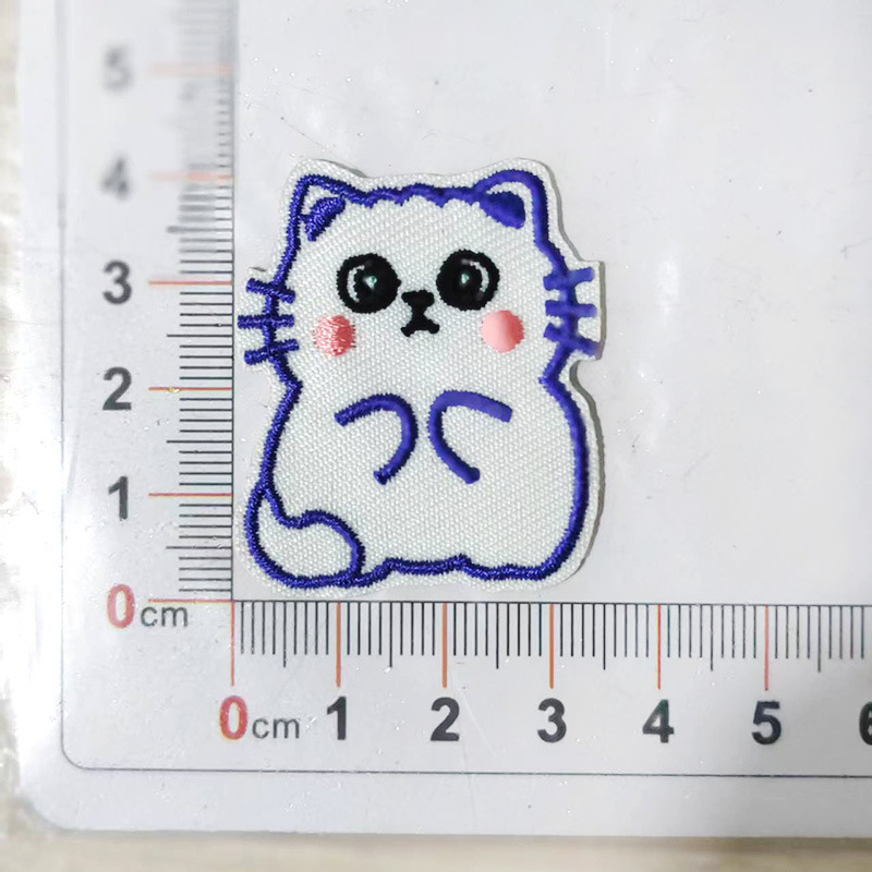 Animal dibujos animados bordado bordado pegatinas de tela pegatinas de espalda pegatinas de bordado de computadora pegatinas de ropa bolsas pegatinas de agujeros pegatinas de parche sello de tela decoración