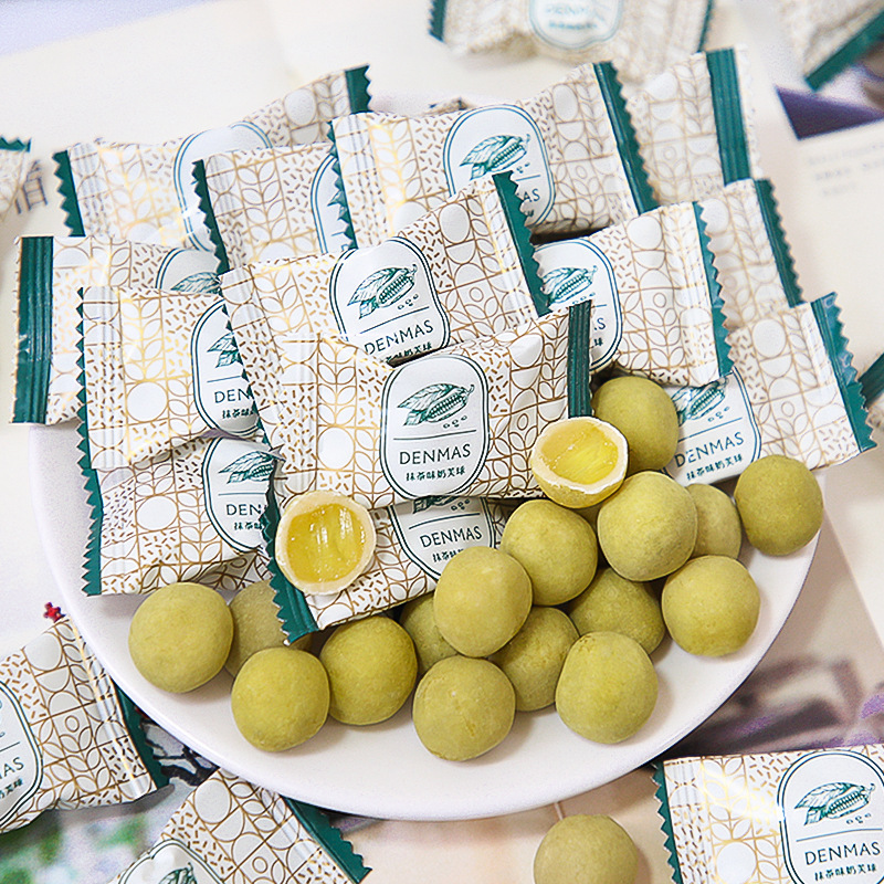 【약 110개입】말차맛 우유 퍼프볼 500g