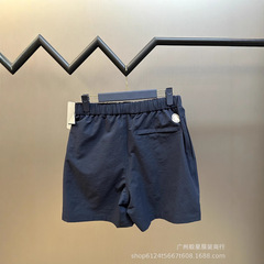 M Home 25 春夏新作バブルシワラベルショーツ男性と女性のためのルーズカジュアルビーチパンツ