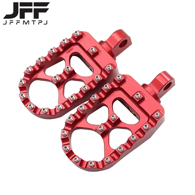 Motorcycle Harley modified screw non-slip pedal CNC aluminum alloy pedal suitable for Harley 883 (Motorcycle pedals) - red