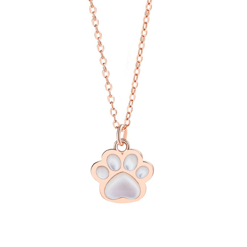 Internet celebrity love cat claw necklace sterling silver niche design cute bestie pendant clavicle chain girly style