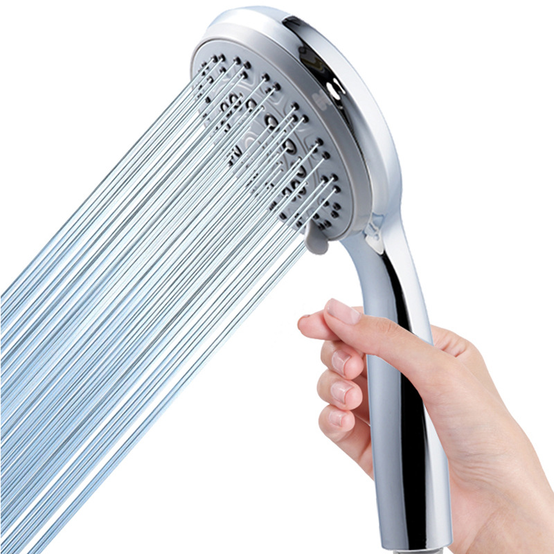 Cross-border bathroom, hotel, household 5-function shower head, hand-held showerhead, multi-functional pressurized showerhead details Picture