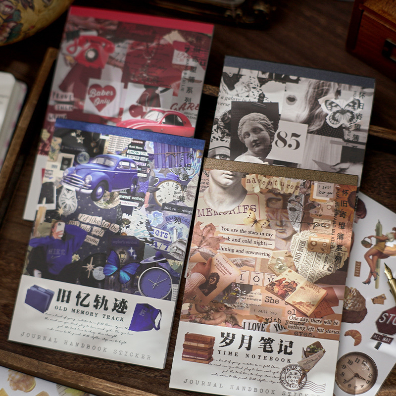 Espuma temprana pegatina libro nostálgico esperanza delgada serie europea y americana ins retro revista diario material DIY pegatinas decorativas